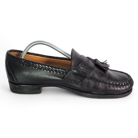 Allen Edmonds Maxfield Tassel Leather Slip-on Loafers 47711 Black Men's 10D - Picture 7 of 12